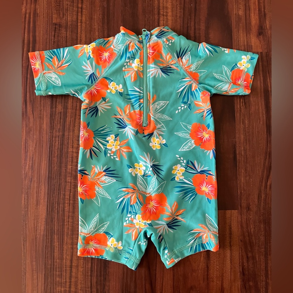 First Impressions Baby Boy Hawaiian Rash Guard Swimsuit 6-9m